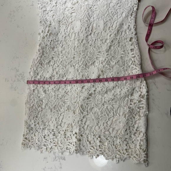 White Halter Sheath Midi Dress for Brides - Picture 11 of 11